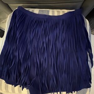 Zara Vibrant Blue Fringe Mini Skirt